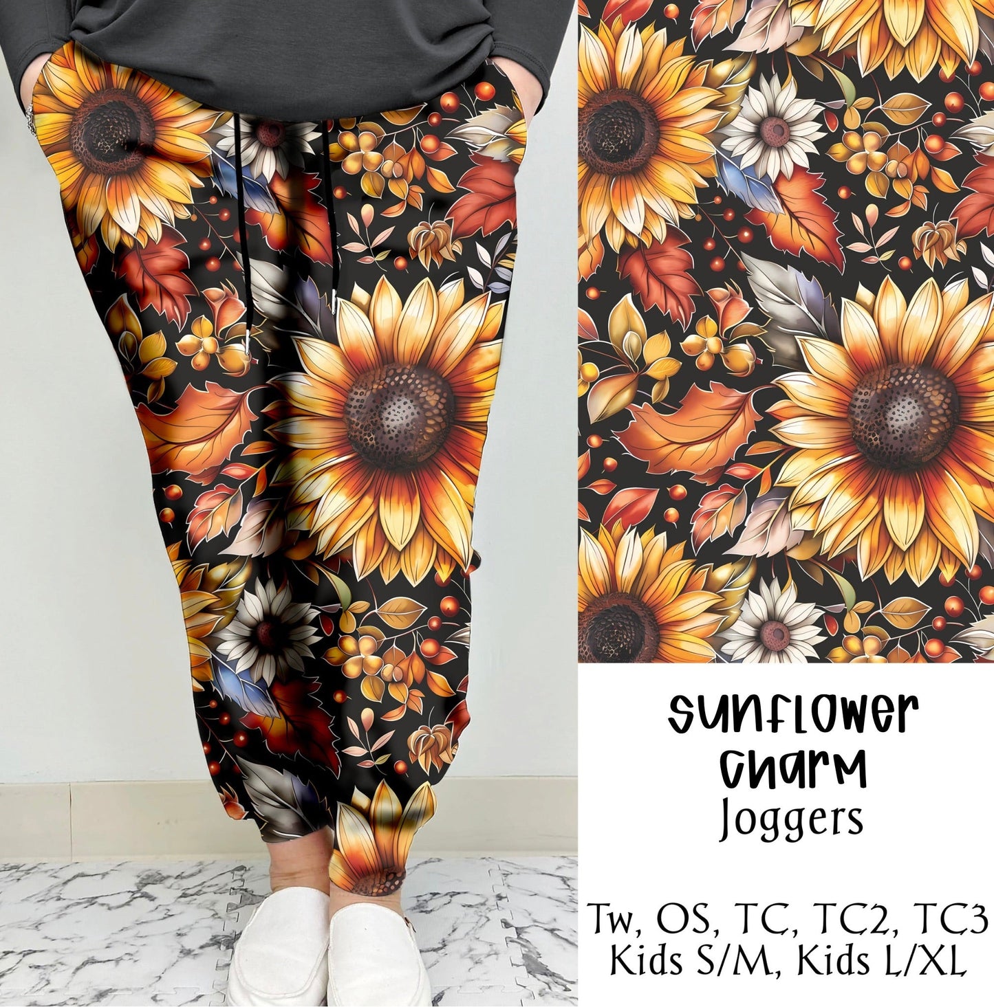 Sunflower Charm Leggings/Joggers | Run ends 6/30 | ETA 42 Days