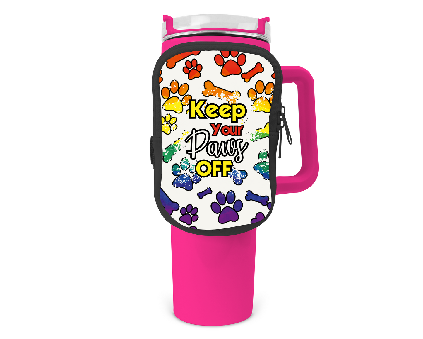 Keep Your Paws Off  Zippered Pouch/Bag For 40oz Tumbler