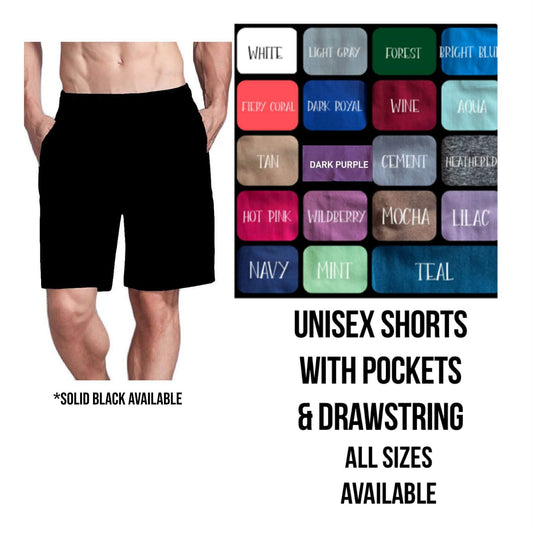 SL6S - Solid Colors Unisex Shorts with Pockets - Preorder Closing 5/28 ETA: Late July
