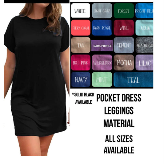 SL6S - Solid Colors Short-Sleeve Dress With Pockets - Preorder Closing 5/28 ETA: Late July