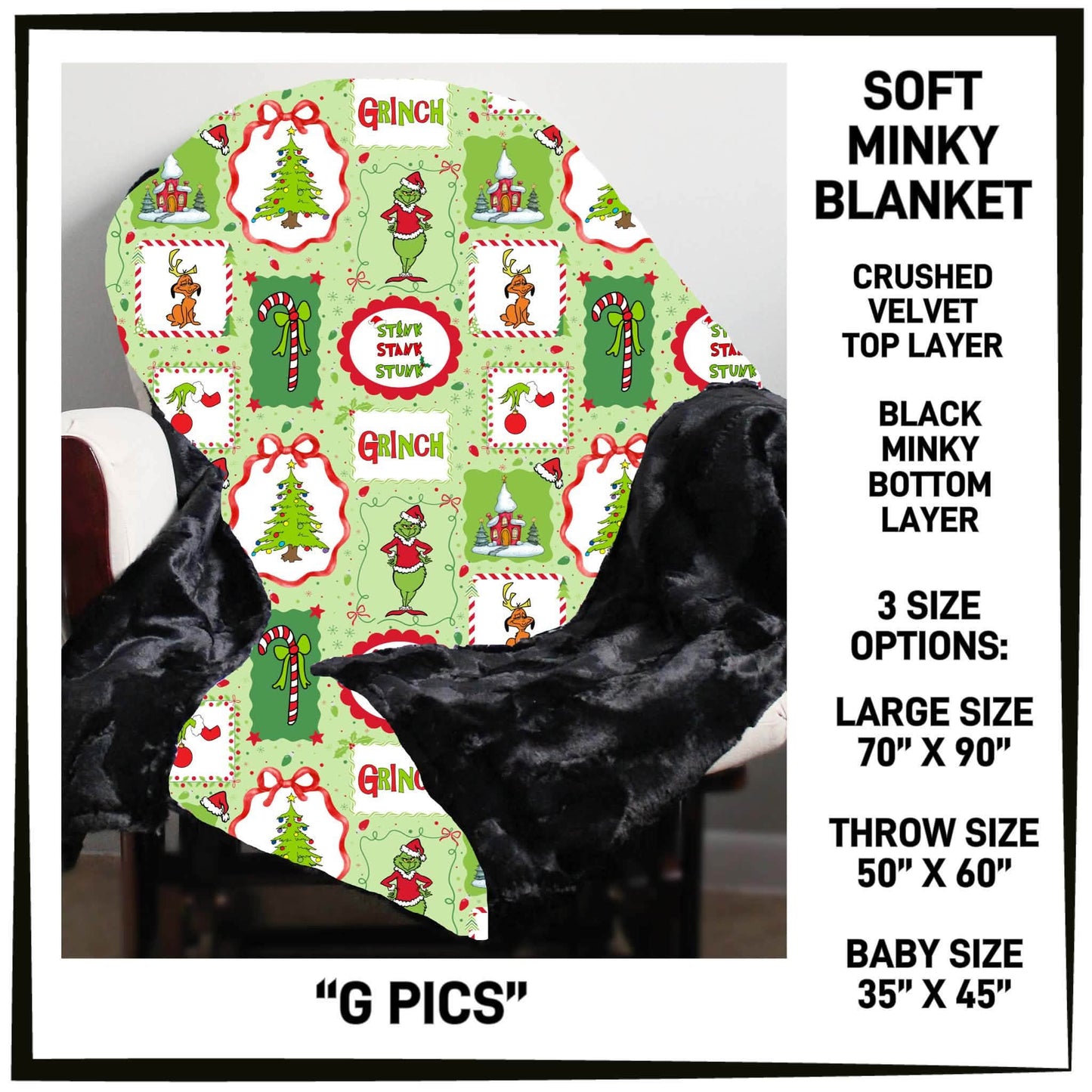 MI8B - G Pics Minky Blanket - Preorder Closing 7/15 ETA: Late Sept