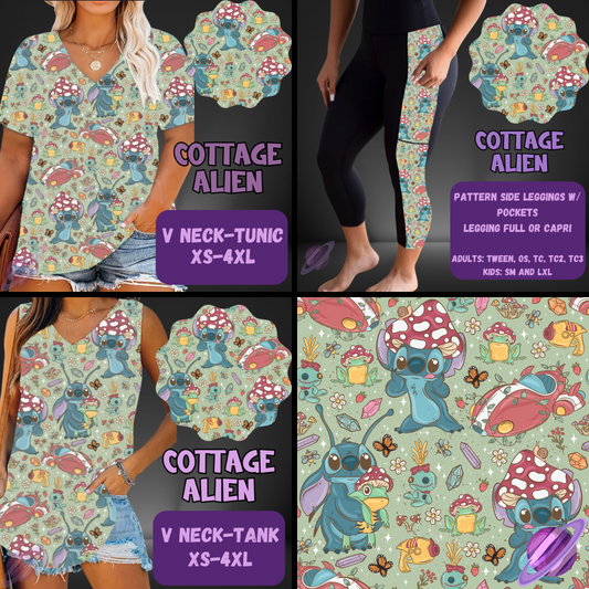 COTTAGE ALIEN-PATTERN PANEL OUTFIT RUN-SOFT CLOSE 7/10 HARD CLOSE 7/12