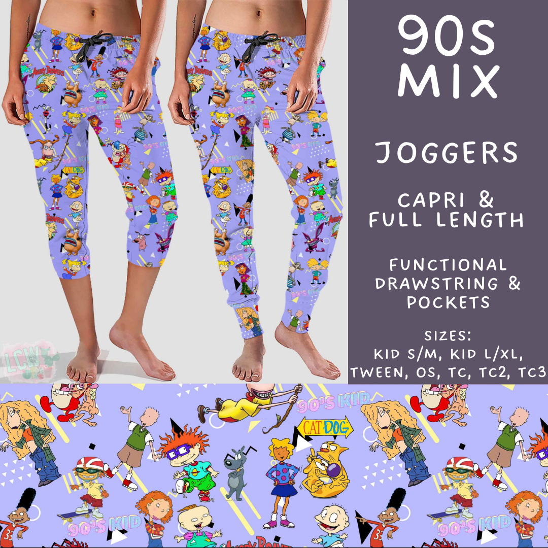 Batch #601 - Cool Characters 19 - Closes 10/21 - ETA mid Dec - 90s Mix Full and Capri Length Joggers