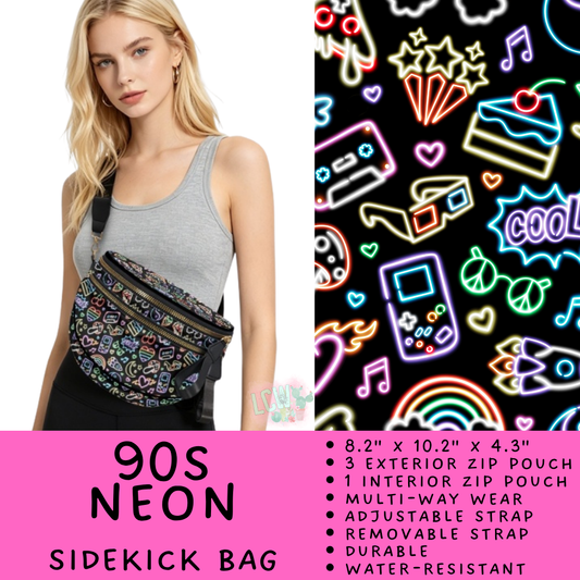 Batch #604 - Sidekick Bag 3 - Closes 10/26 - ETA mid/late Dec - 90s Neon Sidekick Bag