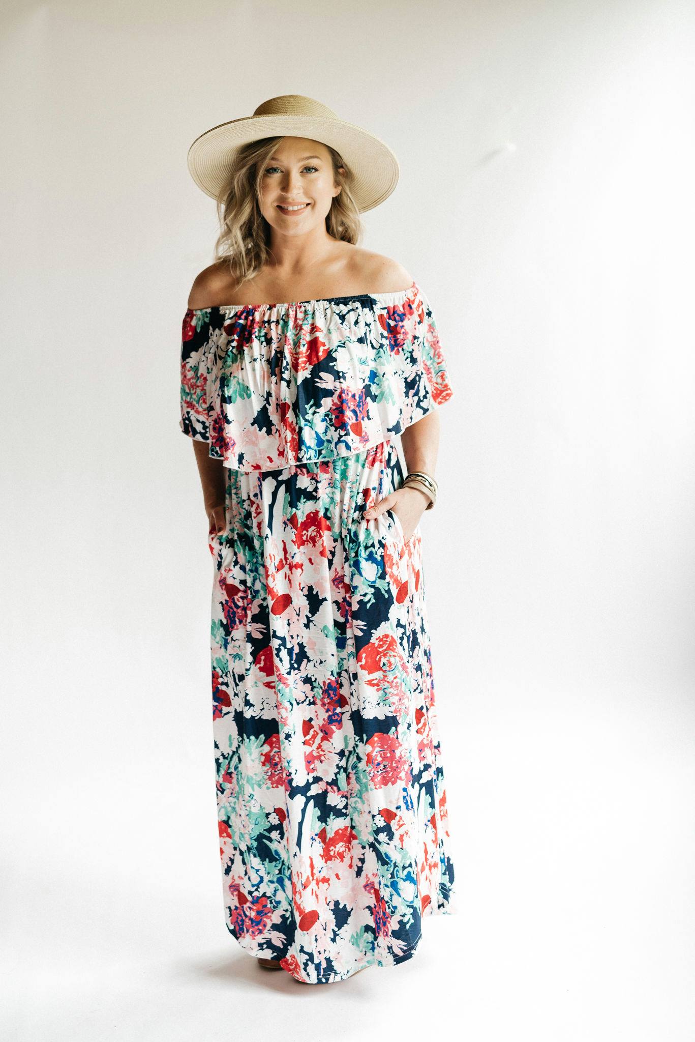 OFF THE SHOULDER MAXI DRESSES