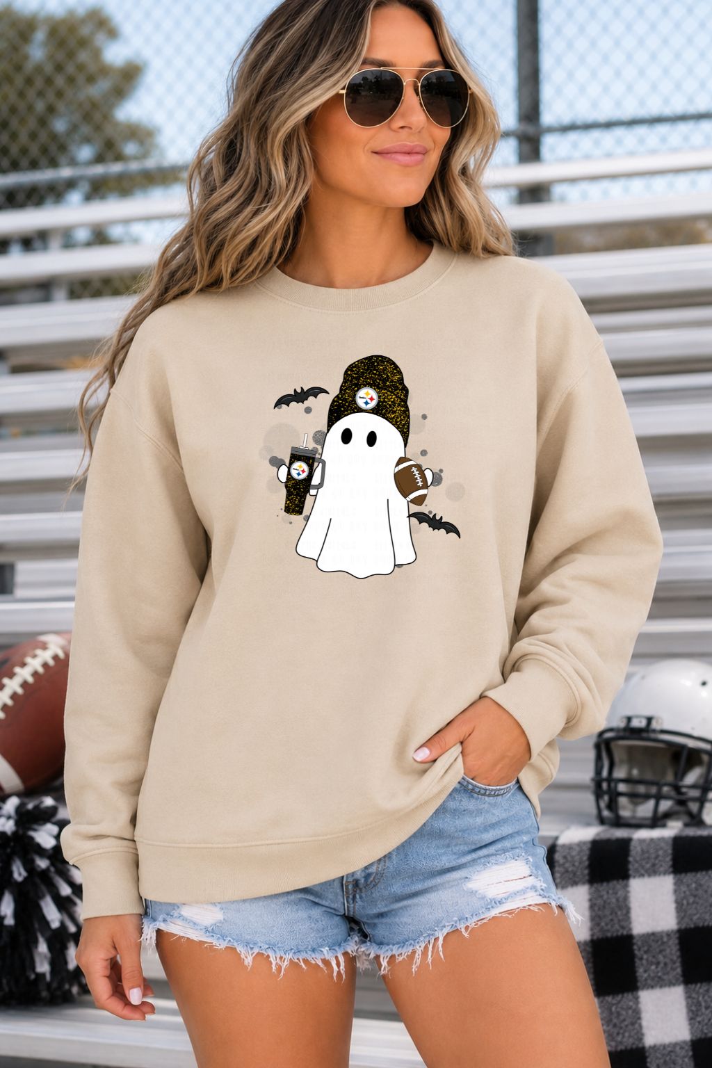 Football Ghost Steel Sweatshirt
