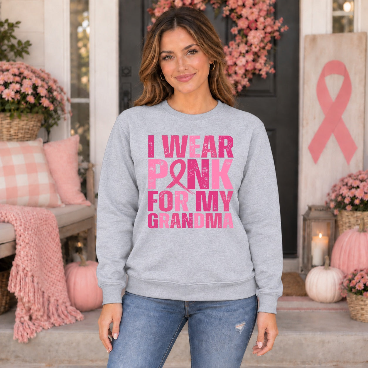 I Wear Pink For My Grandma Sweatshirt