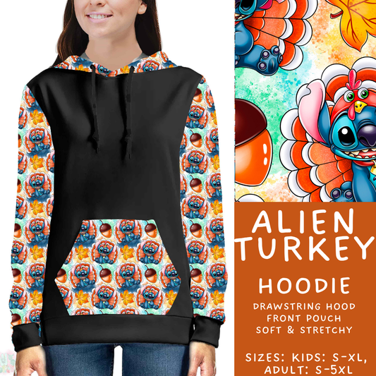 Batch #583 - Magical Character Fall - Closes 9/9 - ETA early Nov - Alien Turkey Hoodie
