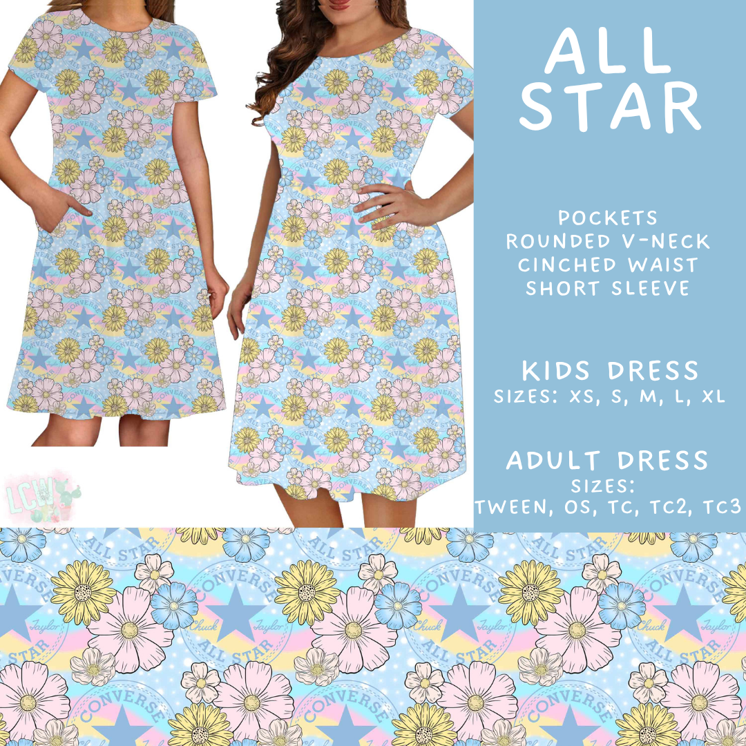 Batch #592 -  Fun Run 27 - Closes 9/30 - ETA late Nov - All Star Adult & Kids Dresses
