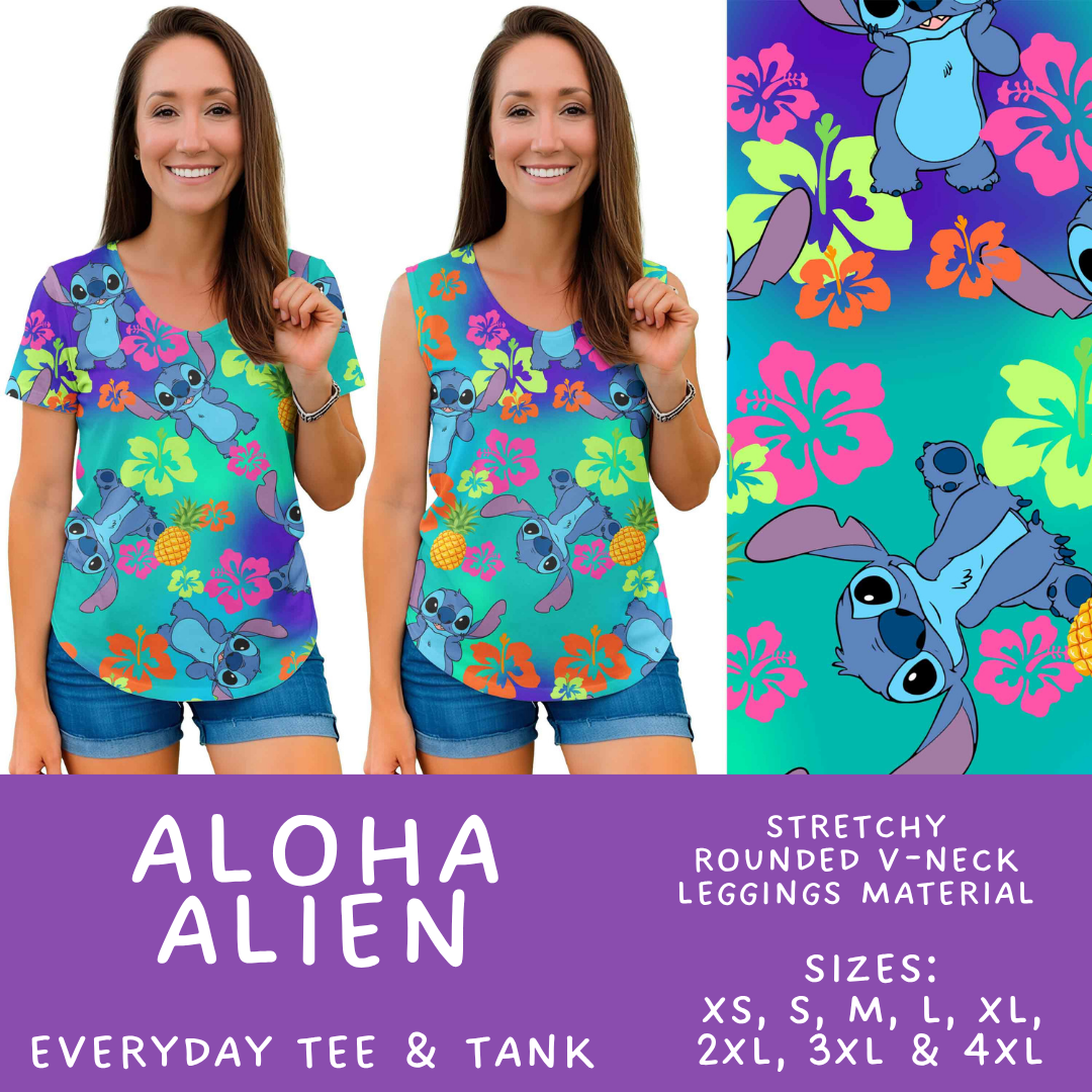 Batch #594 - Magical Faves 25 - Closes 10/5 - ETA early Dec - Aloha Alien Everyday Tank & Tee