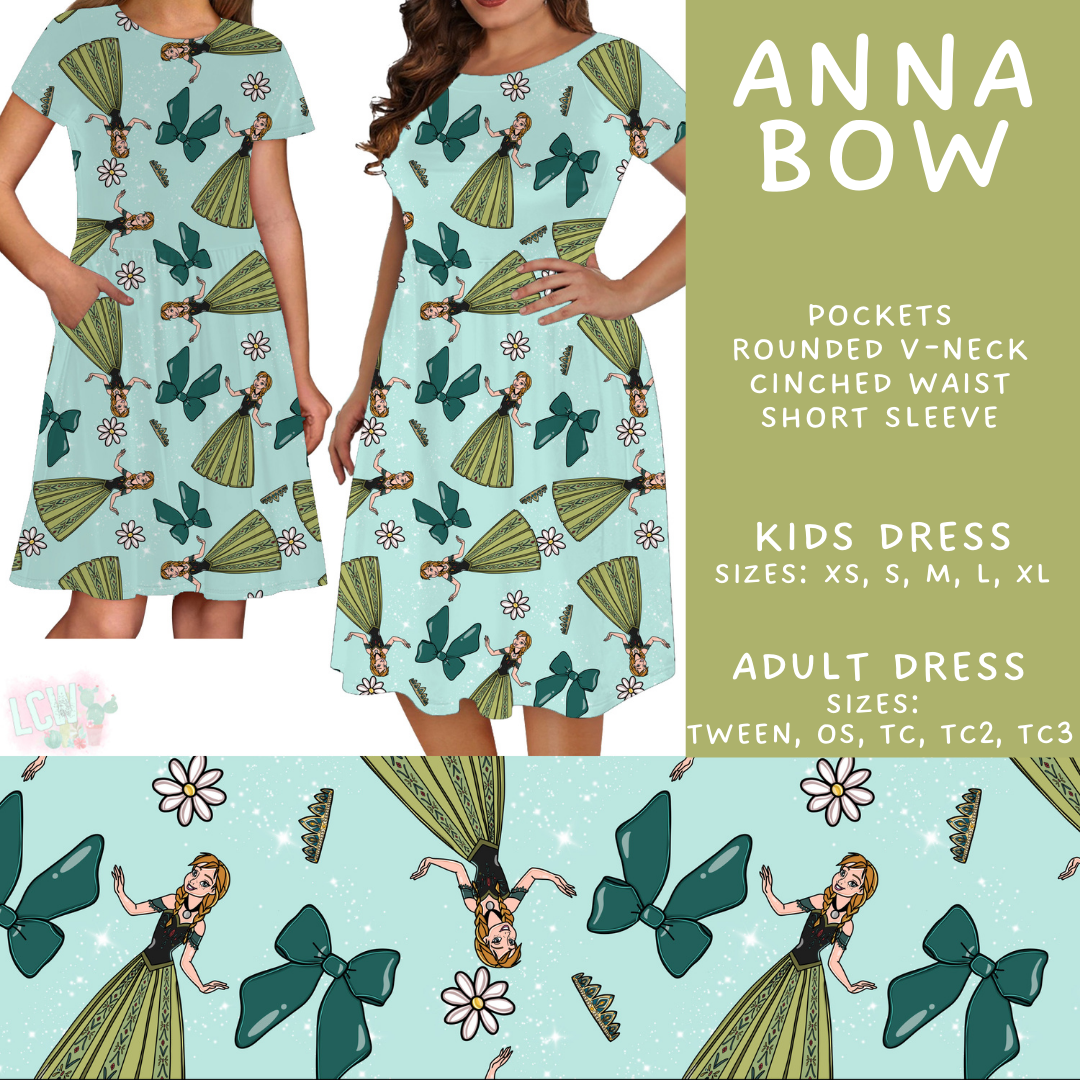 Batch #503 - Princess Bows - Closes 3/13 - ETA mid May - Anna Bow Adult & Kids Dresses