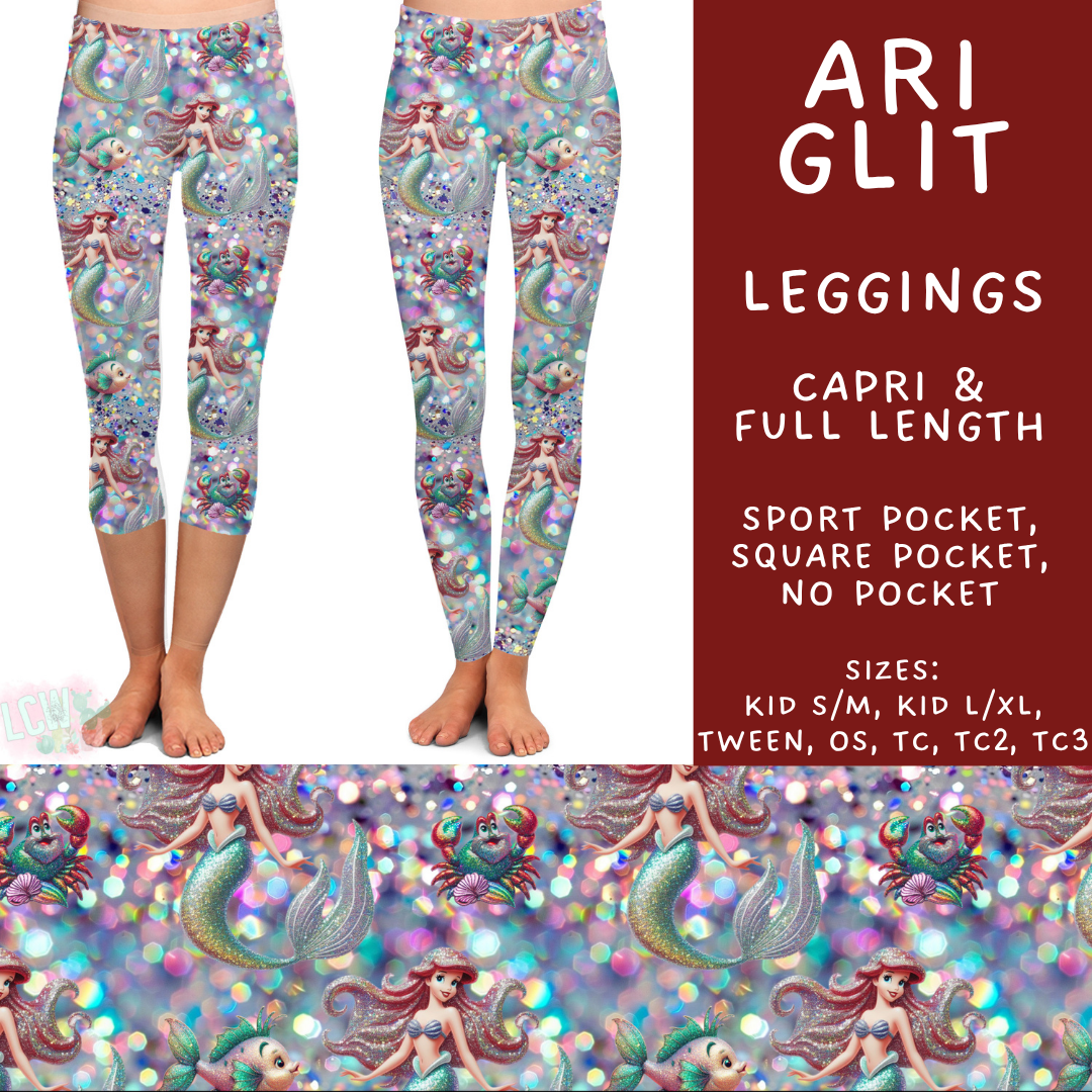 Batch #557 - Princess Glitter - Closes 7/17 - ETA mid Sept - Ari Glit Full and Capri Length Leggings