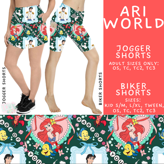 Batch #552 - Magical Faves 22 - Closes 7/6 - ETA early Sept - Ari World Biker & Jogger Shorts