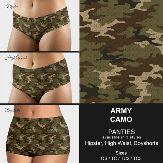 B306 - Preorder Army Camo Panties (Closes 8/07. ETA mid October)