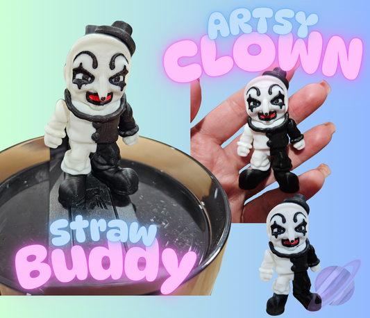ARTSY CLOWN STRAW BUDDY