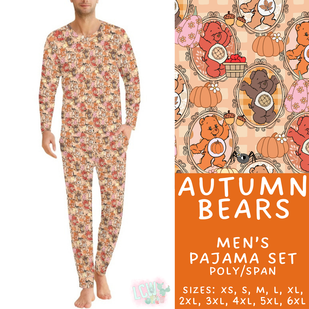 Batch #580 - Fall Family Pajamas 2 - Closes 9/4 - ETA early Nov - Autumn Bears Men's Pajama Set