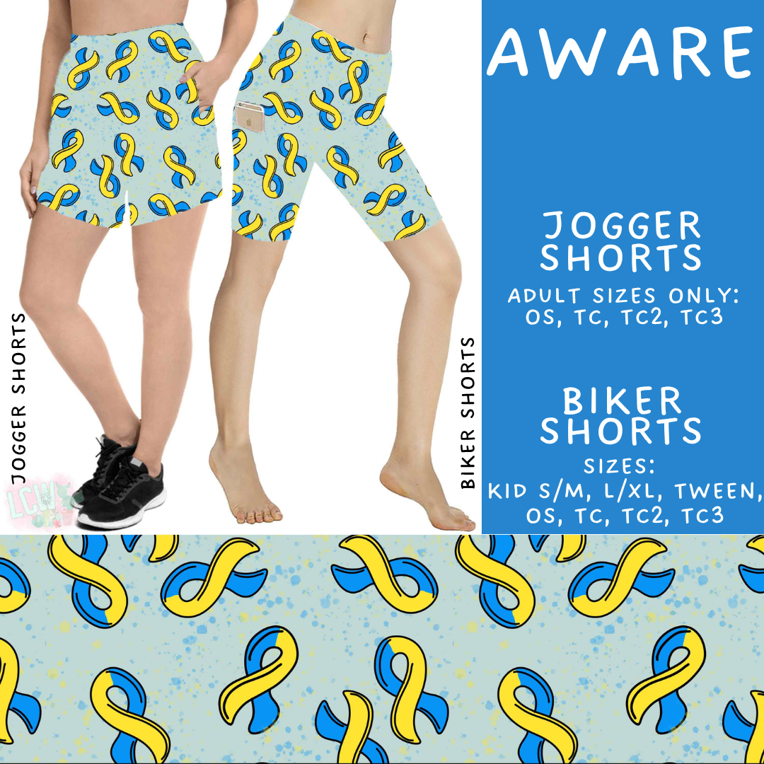 Batch #534 - April Request Run - Closes 5/25 - ETA late July - Aware Biker & Jogger Shorts