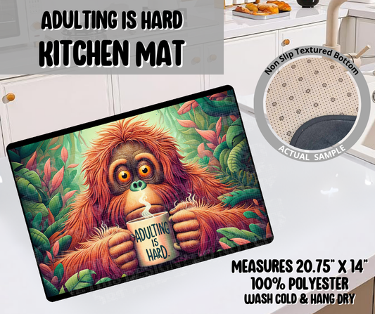 Adulting Is Hard Kitchen Mat