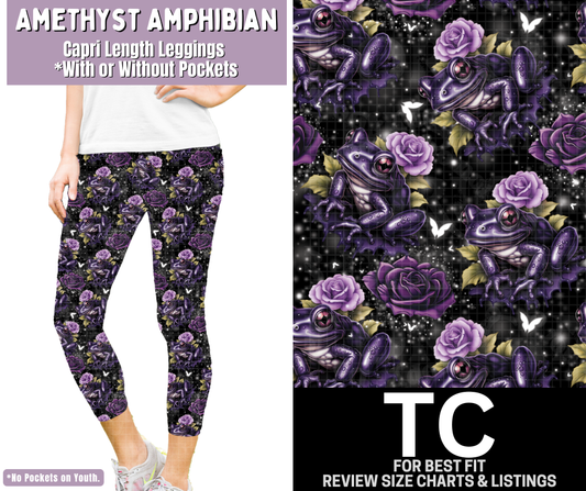 Amethyst Amphibian Capri Length Leggings w/ Pockets