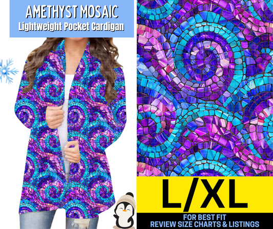 Amethyst Mosaic Pocket Cardigan