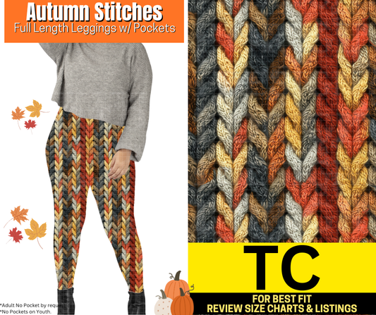 Autumn Stitches Full Length Leggings w/ Pockets