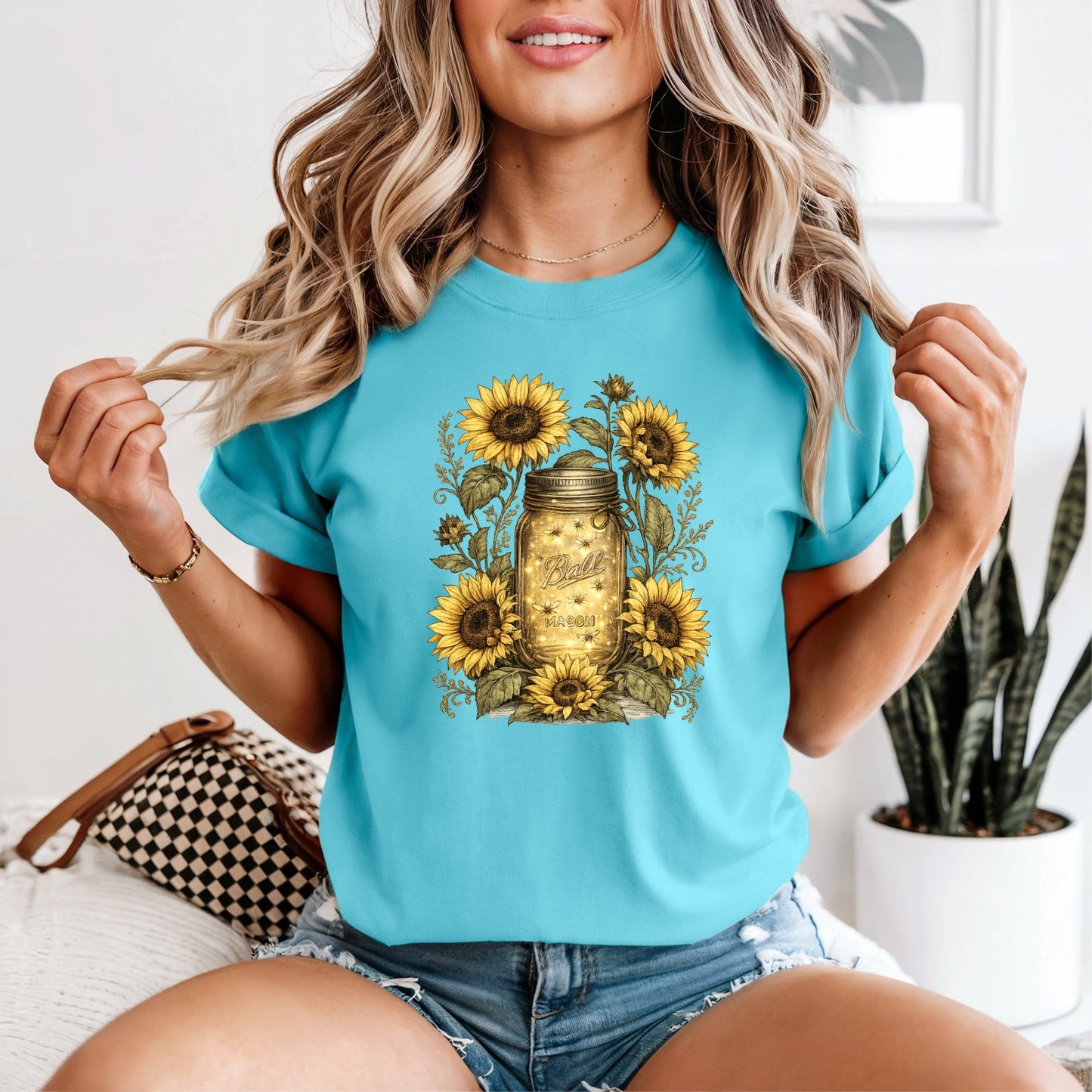 Sunflower Mason Jar Tshirt