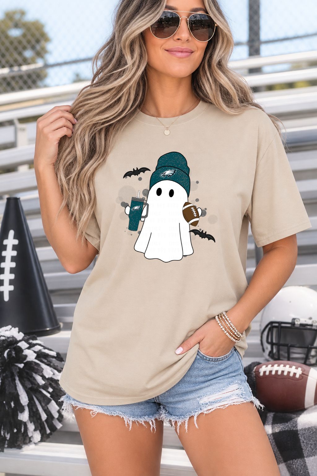 Football Ghost Eagle Tshirt