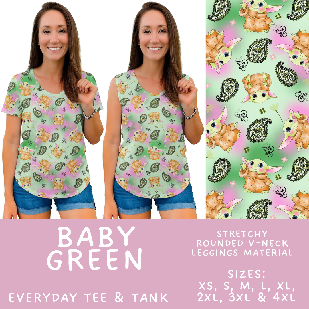 Batch #586 - Cool Characters 18 - Closes 9/16 - ETA mid Nov - Baby Green Everyday Tank & Tee