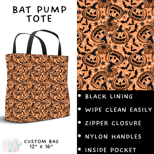 Batch #556 - Halloween 3 - Closes 7/15 - ETA mid Sept - Bat Pump Tote