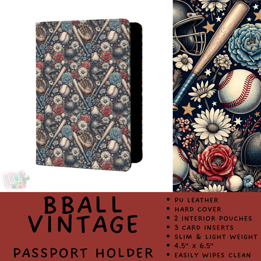 Batch #609 - Travel Collection 2 - Closes 11/6 - ETA early Jan - BBall Vintage Passport Holder