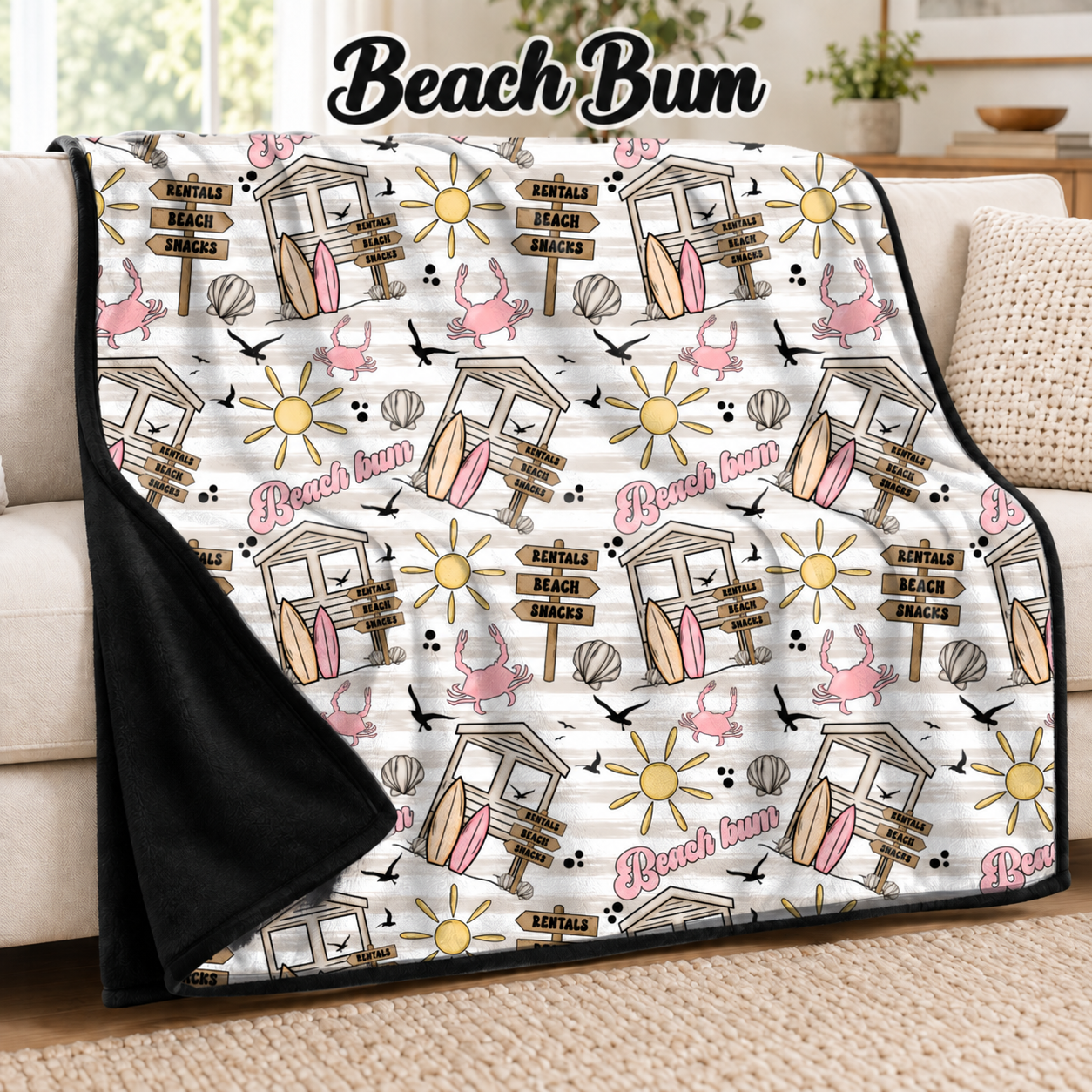Beach Bum-Soft Throw Blanket 14 Run-Due 9/28
