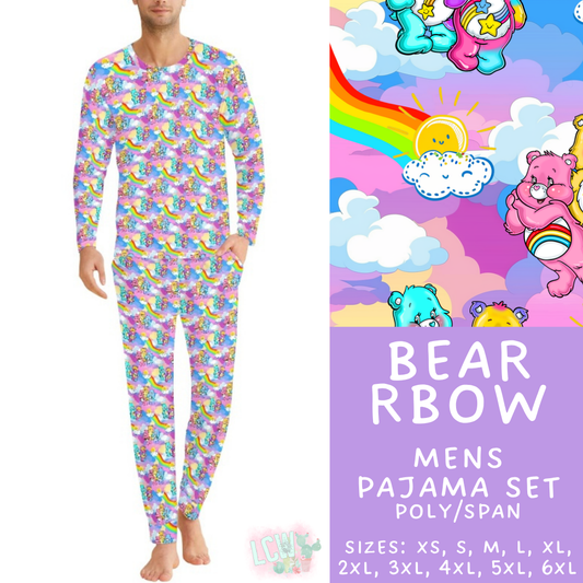 Batch #587 - Family Pajamas 2 - Closes 9/18 - ETA mid Nov - Bear RBow Men's Pajama Set