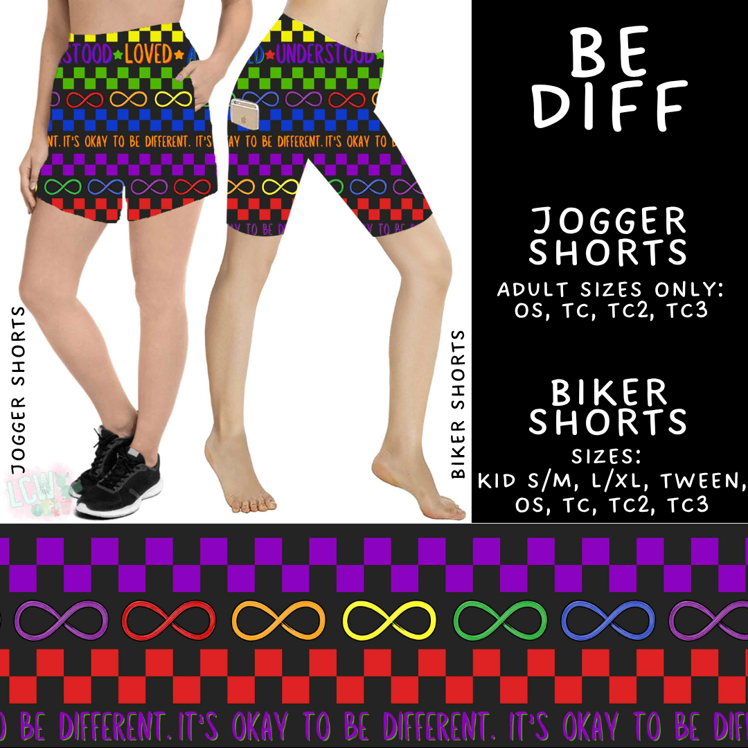 Batch #534 - April Request Run - Closes 5/25 - ETA late July - Be Diff Biker & Jogger Shorts
