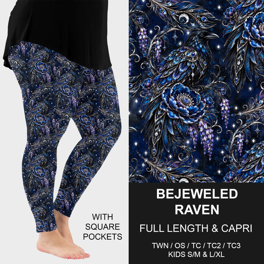 B319 - Preorder Bejeweled Raven Leggings w/ Pockets (Closes 11/01. ETA: early Jan.)