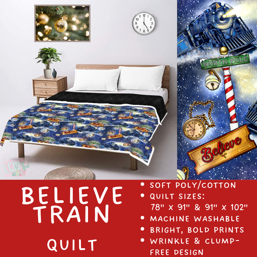 Batch #597 - Christmas Quilts - Closes 10/12 - ETA early Dec - Believe Train Quilt