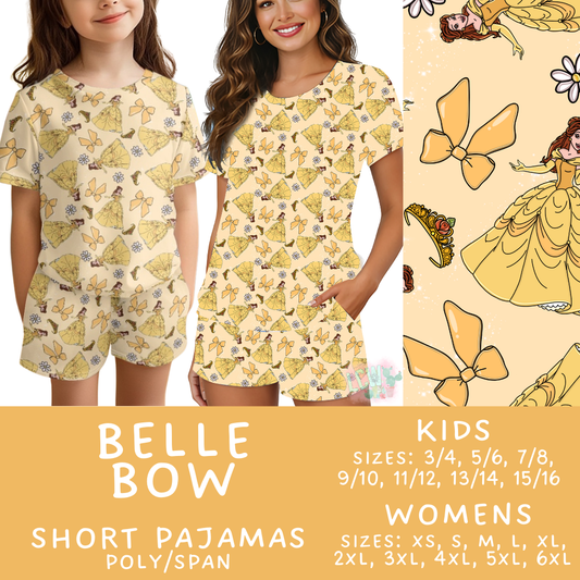 Batch #505 - Cozy Collection Pajamas - Closes 3/18 - ETA mid May - Belle Bow Women's & Kid's Short Pajama Set