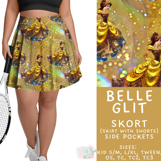 Batch #557 - Princess Glitter - Closes 7/17 - ETA mid Sept - Belle Glit Skort