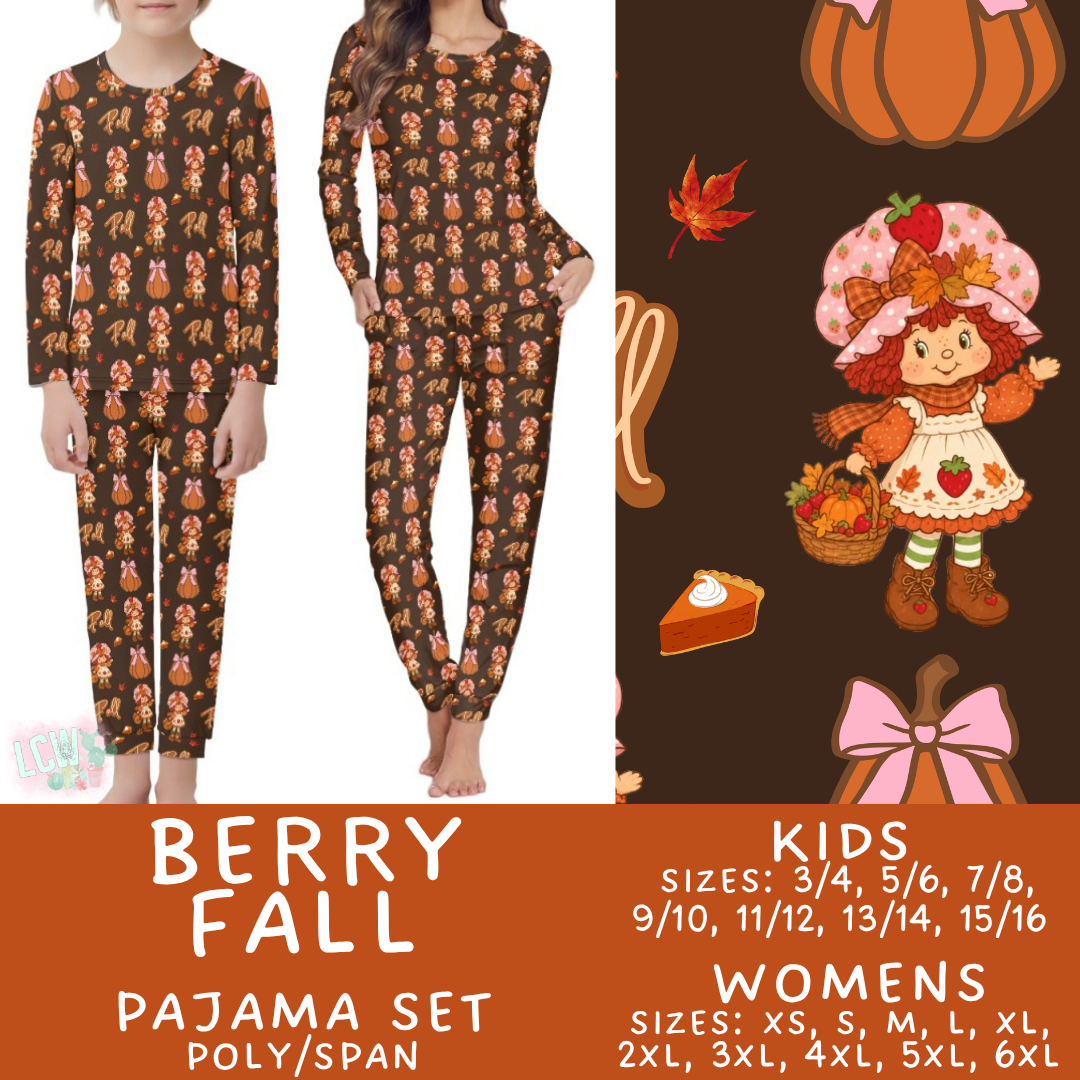 Batch #580 - Fall Family Pajamas 2 - Closes 9/4 - ETA early Nov - Berry Fall Women's & Kid's Pajama Set