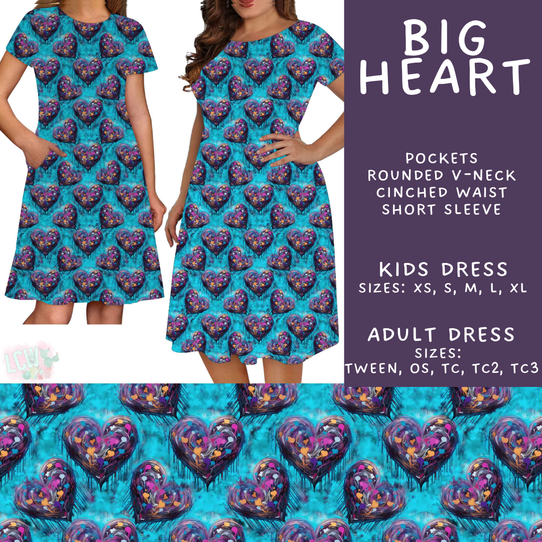 Batch #592 -  Fun Run 27 - Closes 9/30 - ETA late Nov - Big Heart Adult & Kids Dresses