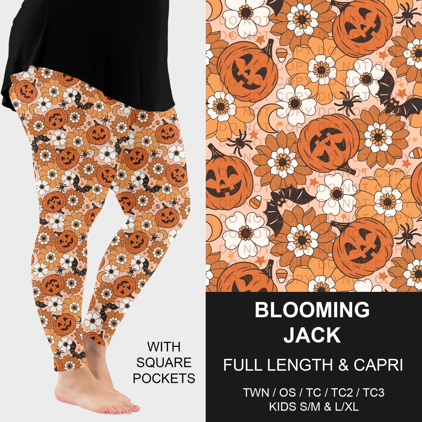 B307 - Preorder Blooming Jack Leggings w/ Pockets (Closes 8/02. ETA: early Oct.)