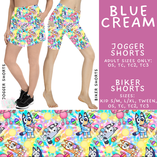 Batch #506 - Cool Characters 13 - Closes 3/20 - ETA late May - Blue Cream Biker & Jogger Shorts