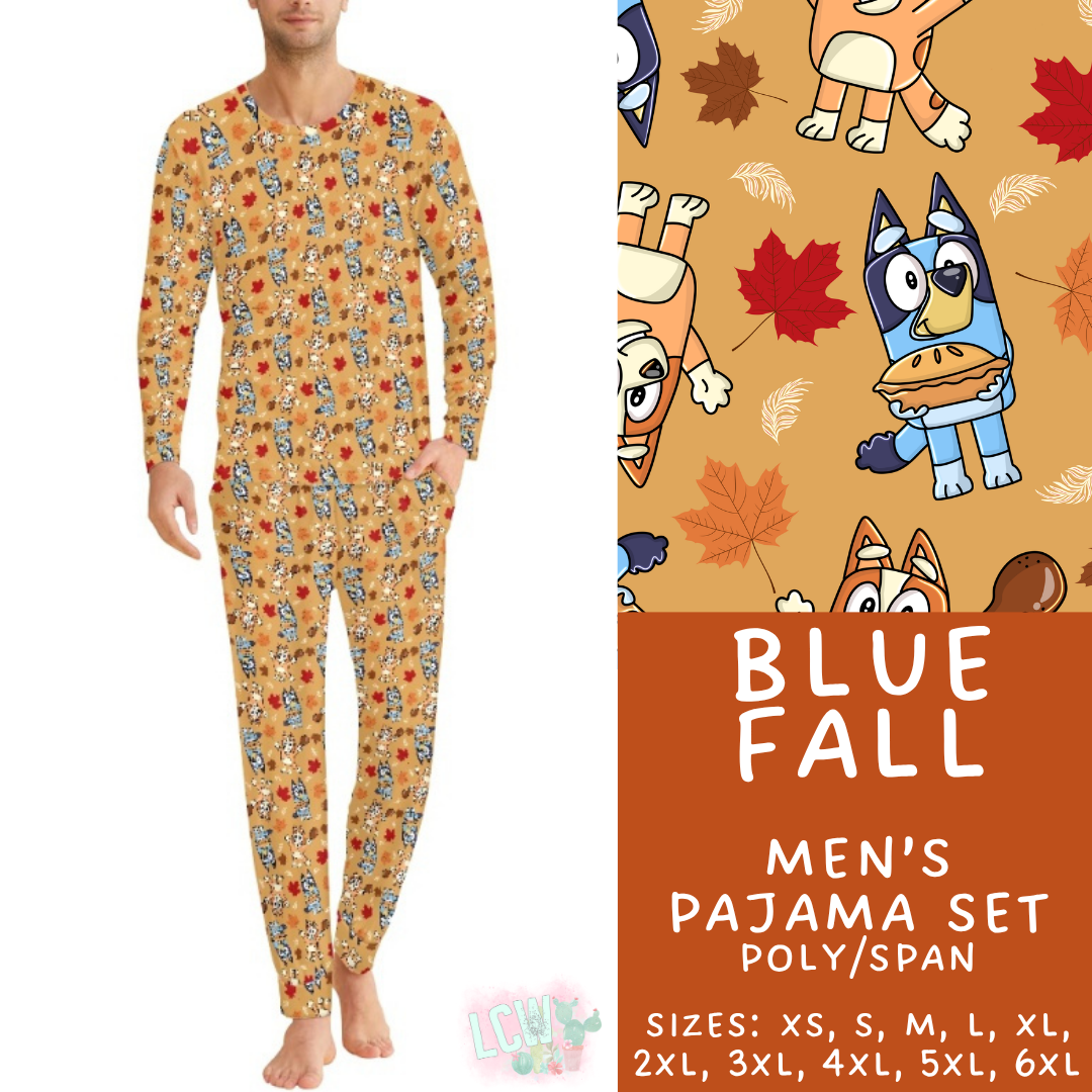 Batch #580 - Fall Family Pajamas 2 - Closes 9/4 - ETA early Nov - Blue Fall Men's Pajama Set