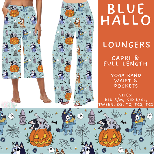 Batch #567 - Magical Character Halloween - Closes 8/10 - ETA early Oct - Blue Hallo Capri and Full Length Loungers
