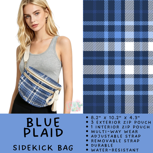 Batch #604 - Sidekick Bag 3 - Closes 10/26 - ETA mid/late Dec - Blue Plaid Sidekick Bag