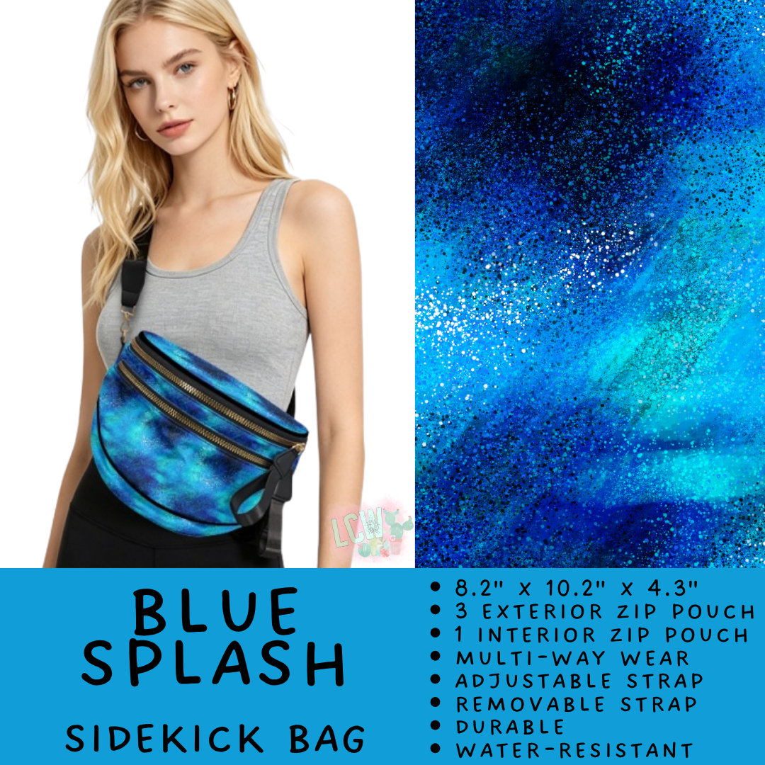Batch #604 - Sidekick Bag 3 - Closes 10/26 - ETA mid/late Dec - Blue Splash Sidekick Bag
