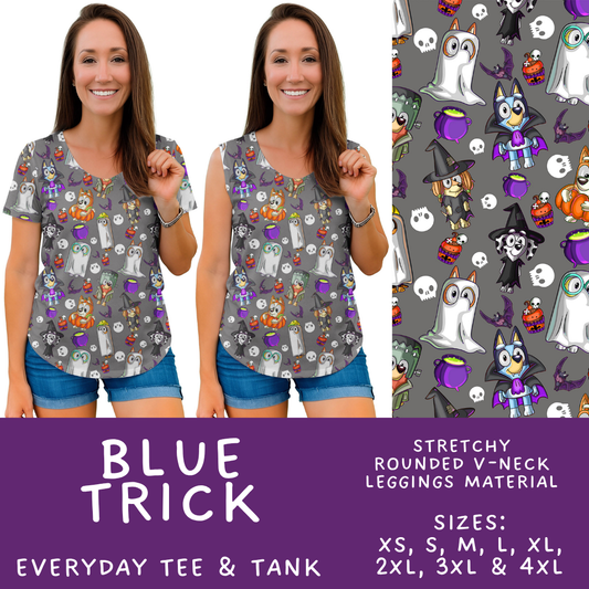 Batch #568 - Halloween Spooky Sets 3 - Closes 8/12 - ETA early October - Blue Trick Everyday Tank & Tee