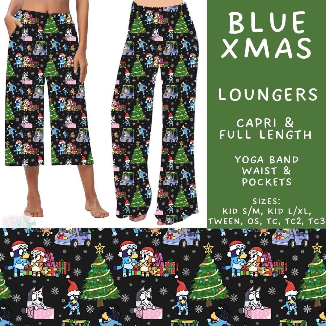 Batch #598 - Magical Character Christmas 2 - Closes 10/14 - ETA early Dec - Blue Xmas Capri and Full Length Loungers