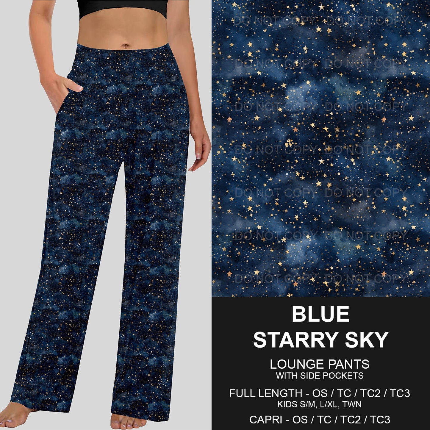 B208 - Preorder Blue Starry Sky Lounge Pants (Closes 1/26. ETA: early May)