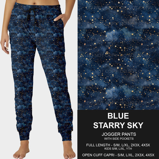 B208- Preorder Blue Starry Sky Joggers (Closes 1/26. ETA: early May)