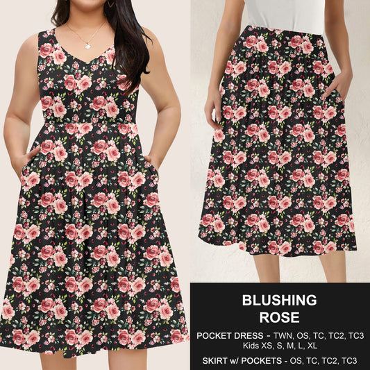B285 - Preorder Blushing Rose Dress/Skirt with Pockets (Closes 4/15. ETA: mid June)